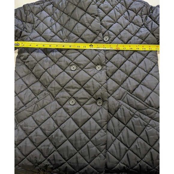 NWOT Rebecca Minkoff Double Breasted Quilted Long Black Duster Coat Large - Picture 10 of 12
